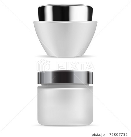 Cream jar. Cosmetic creme bottle matt glass pack Cream jar. Cosmetic creme bottle matt glass pack 75307752