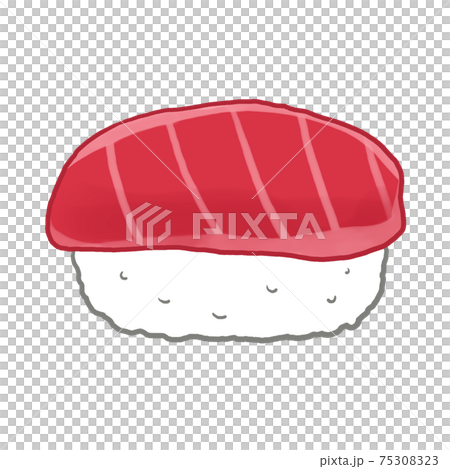 お寿司マグロのイラスト素材