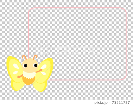 Butterfly icon with square frame Butterfly icon with square frame 75311727