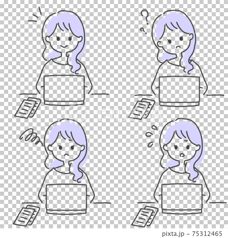 woman working on a computer 75312465