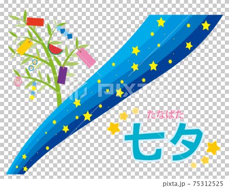 七夕飾りのベクターイラスト 笹の葉 のイラスト素材