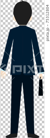 Back view of a simple businessman Back view of a simple businessman 75312804