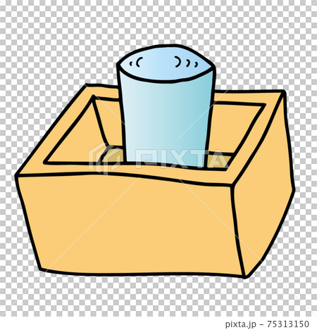 Illustration of Masu sake of cold sake (sake) Illustration of Masu sake of cold sake (sake) 75313150