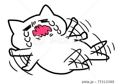 泣きわめくネコの子どものイラスト 75313389