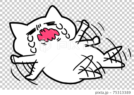 泣きわめくネコの子どものイラスト 75313389