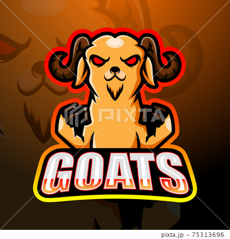 Goat mascot esport logo design 75313696