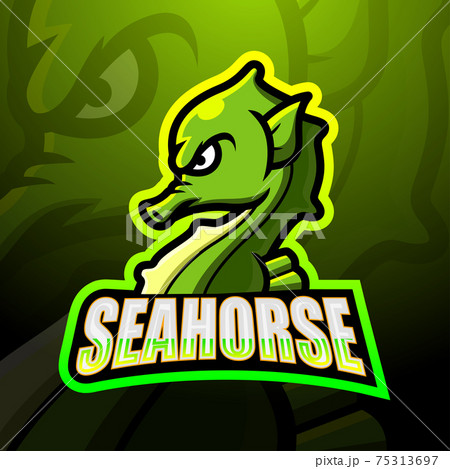 Seahorse mascot esport logo design 75313697