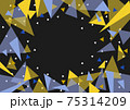 カラフルな三角形の幾何学模様5　黒背景 75314209