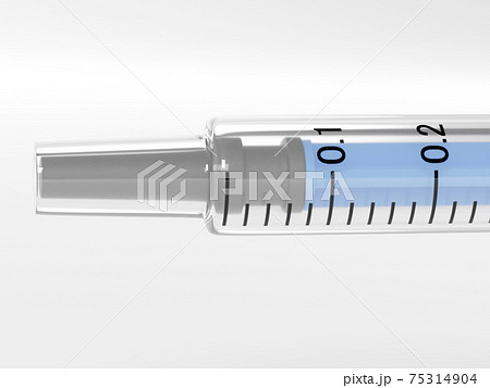 注射器先端部のアップ画像ローデッドタイプ 75314904