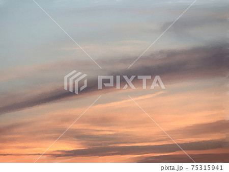 背景素材 夕焼け空のイメージ のイラスト素材
