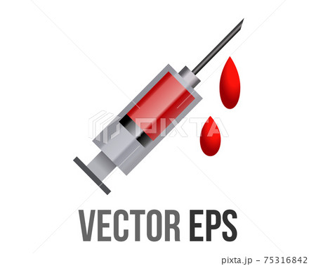 Vector medical blood donation, syringe, vaccination gradient flat icon 75316842