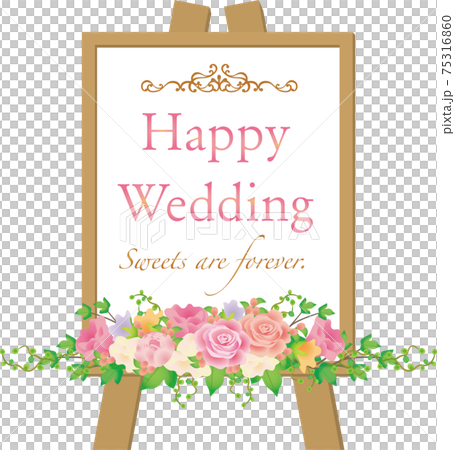Happy wedding board 75316860