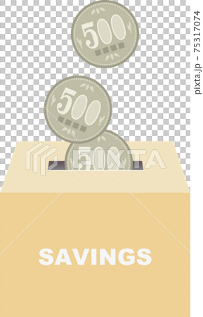 日本円の500円貯金箱 75317074