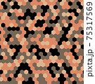 Hexagon Orange Camouflage seamless patterns 75317569