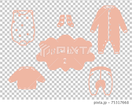 ベビー服イラスト ベビー服イラスト 75317668