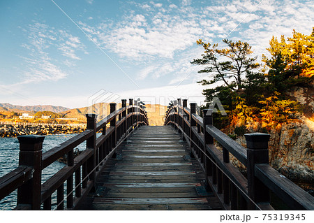 Jangho Port sea and bridge in Samcheok, Korea 75319345