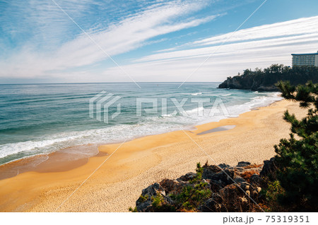 View of Jeungsan Beach from Isabu Lion Park in Samcheok, Korea View of Jeungsan Beach from Isabu Lion Park in Samcheok, Korea 75319351