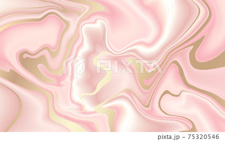 Gold marble pink. Liquid marble design abstract painting. Background with gold spill texture. 75320546