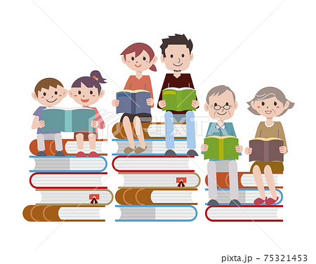 読書　家族　本 75321453