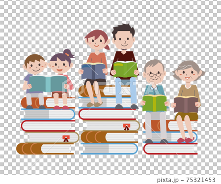 読書　家族　本 75321453