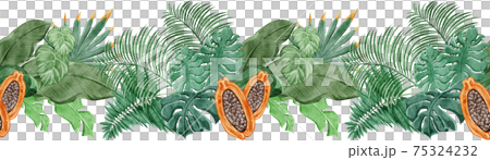熱帶熱帶植物連續線模式 熱帶熱帶植物連續線模式 75324232