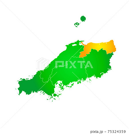 中国地方と鳥取県地図 中国地方と鳥取県地図 75324359