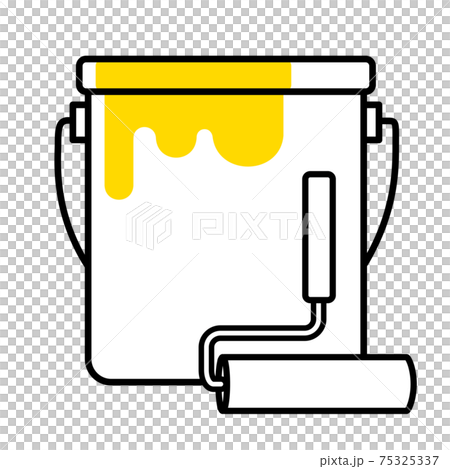 黄色ペンキ 75325337