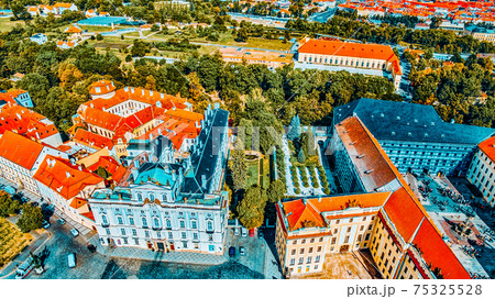 Area Lesser Town of Prague(Mala Strana), near the church Saint Vitus, Ventseslaus and Adalbert. Czech Republic. Area Lesser Town of Prague(Mala Strana), near the church Saint Vitus, Ventseslaus and Adalbert. Czech Republic. 75325528