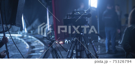 stream at a concert in a hall without spectators 75326794