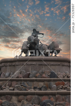 Gefion fountain in Copenhagen city. 75326997