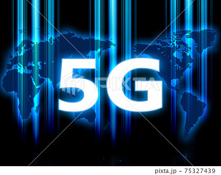 5G通信　光線　背景素材 75327439