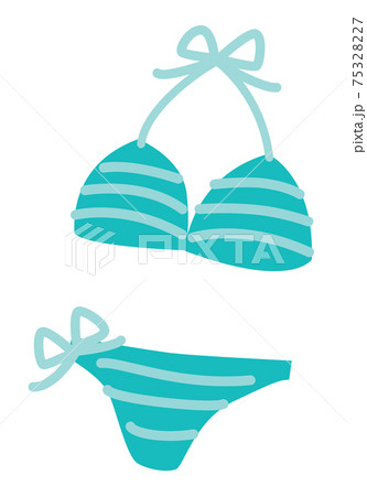 夏のビキニの水着のイラスト 75328227