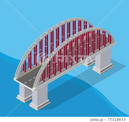 The bridge of urban infrastructure is isometric for games The bridge of urban infrastructure is isometric for games 75328653