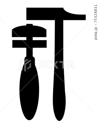 Vector element silhouette single hammer repair construction Vector element silhouette single hammer repair construction 75328831