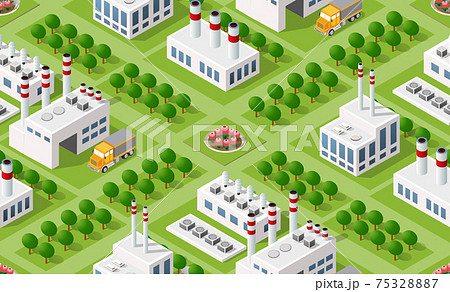 City plant factory industrial isometric urban design elements City plant factory industrial isometric urban design elements 75328887