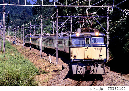 1997年　旧信越本線を行くEF6311重連の489系L特急あさま 75332192