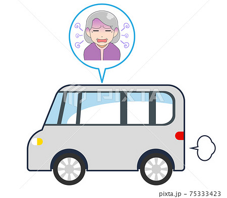 乗り物酔い 高齢女性 乗り物酔い 高齢女性 75333423