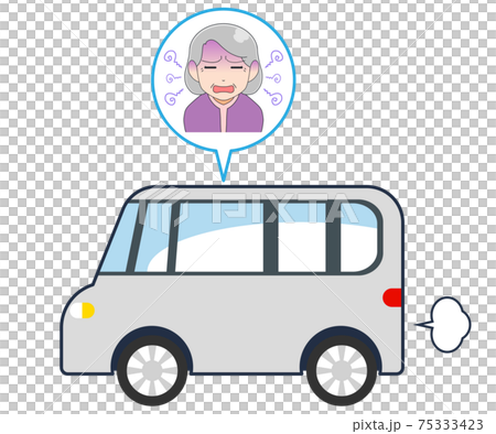 乗り物酔い 高齢女性 乗り物酔い 高齢女性 75333423