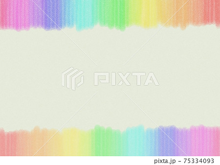 虹色のフレームのあるオフホワイトの紙 no.01 75334093