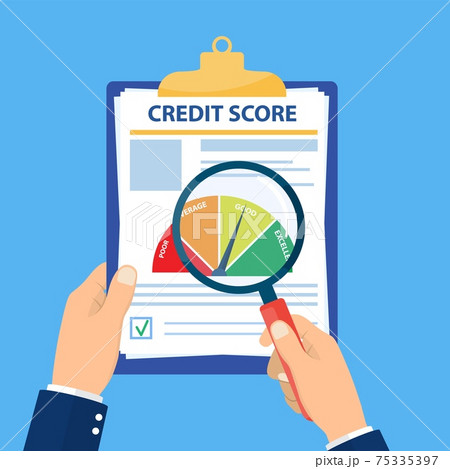 Credit score, gauge. 75335397