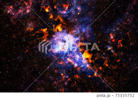 Cluster of stars. Nebula. Elements of this image furnished by NASA 75335752