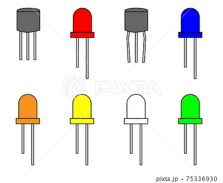 トランジスタと発光ダイオード Transistor Diodeのイラスト素材
