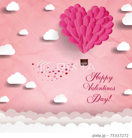 Balloon Hearts With Pink Sky 75337272