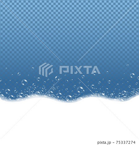 Soap Foam And Bubbles On Transparent Background 75337274