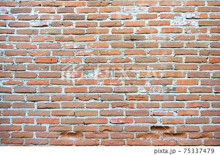 Background of old vintage brick wall 75337479