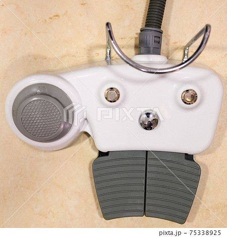 Dental chair, pedal for dental chair for regulating work processes. Dental chair, pedal for dental chair for regulating work processes. 75338925
