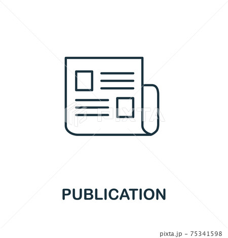 Publication icon. Simple element from social media collection. Creative Publication icon for web design, templates, infographics and more Publication icon. Simple element from social media collection. Creative Publication icon for web design, templates, infographics and more 75341598