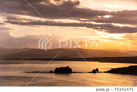 Beautiful sunset, Akamas, Cyprus 75342475