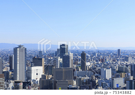 大阪府大阪市　都市風景　梅田 75343882