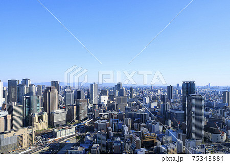大阪府大阪市　都市風景　梅田 75343884